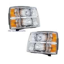 Halogen Headlight Set For 2007-2013 Chevy Silverado 1500 with Bulb(s) Pair CAPA