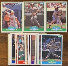 1989 Score Baltimore Orioles Team Set