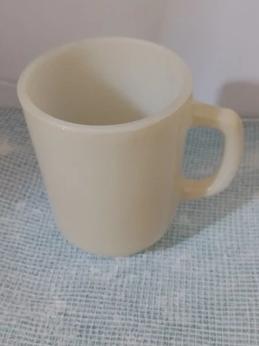 Vintage Fire King Anchor Hocking White Milk Glass Coffee Cup Mug