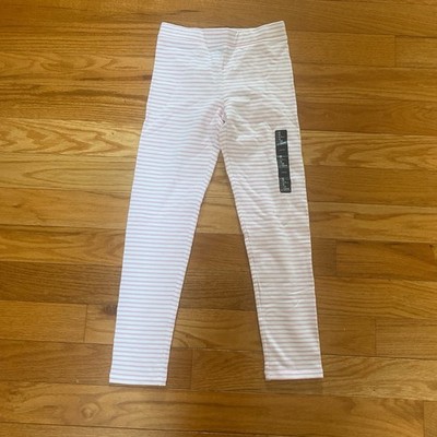 Gap Kids Girl s Pink and White Striped Cotton Leggings Pants Size Medium