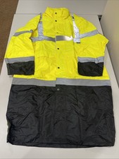 Portwest Hi-Vis Contrast Rain Jacket, Yellow Black 2XL