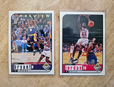 Kobe Bryant Preview  #69 Michael Jordan #23 Upper Deck UD Choice 1997-98    
