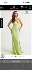 Shine In This Stunning Lime Green Evening Gown. Org $490 on sale now! Brand New 