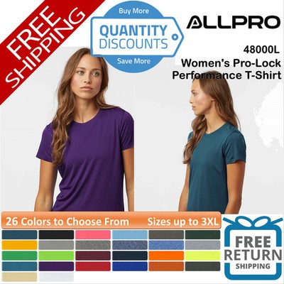   AllPro Women's Pro-Lock Performance T-Shirt Top Short Sleeve Up To 3XL 48000L