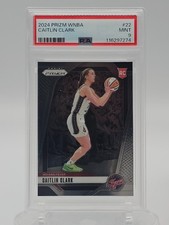 CAITLIN CLARK 2024-25 PANINI PRIZM WNBA BASE ROOKIE RC #22 FEVER PSA 9 Q0850