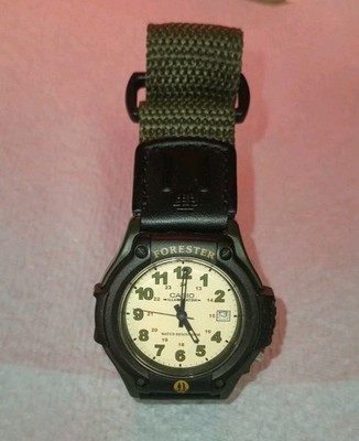 Casio Forester Watch Men FT-500 40mm Black Green Illuminated Date New Battery