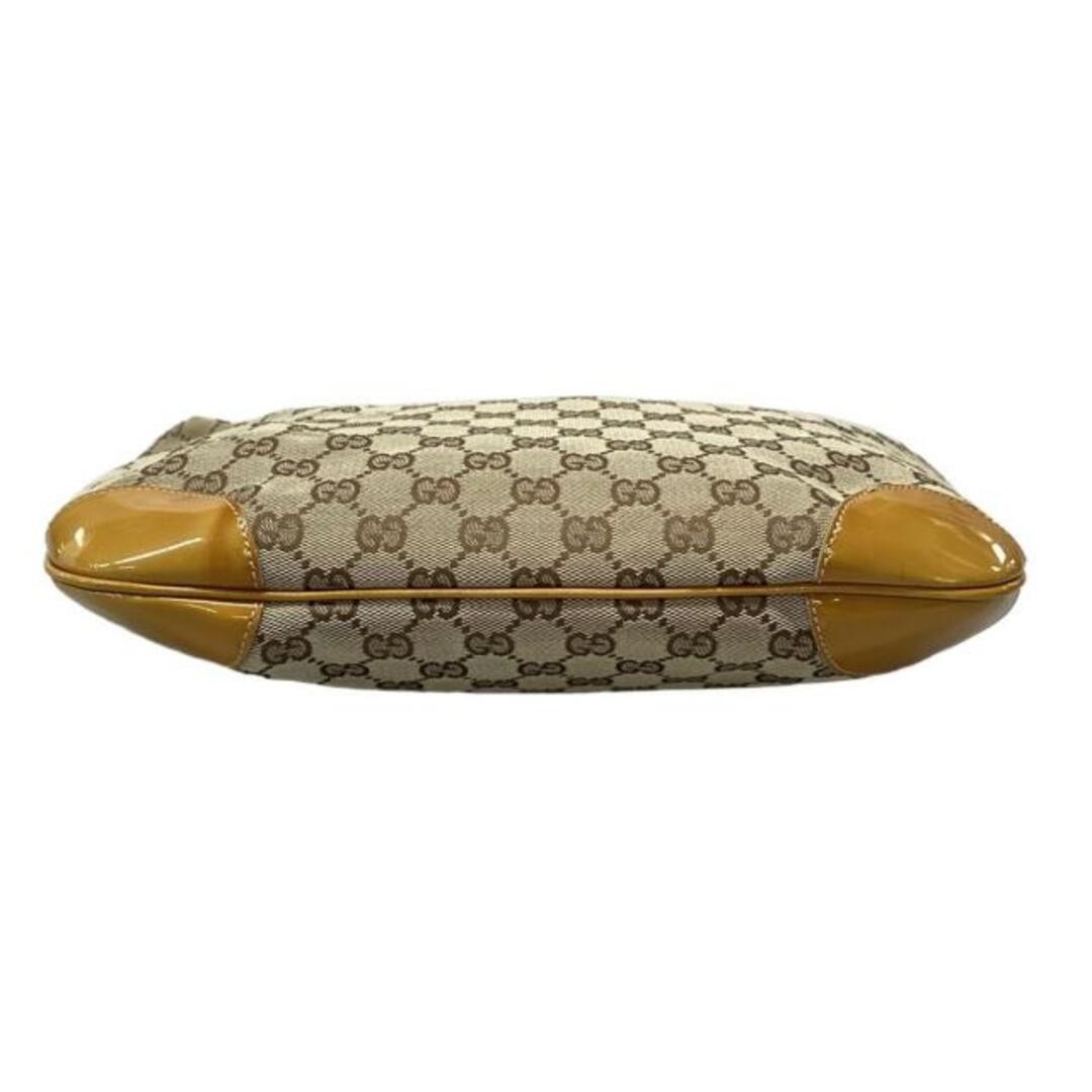Gucci GG Shoulder Bag Beige Brown Yellow Leather Used, 23.5x28-40cm thumbnail 6