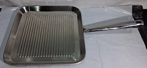 DEMEYERE Induction Grill Pan 7 Ply Stainless Steel Large 11" Wide