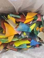 9 lb Pounds of Assorted Multicolor Mosiac Stained-Glass Scraps