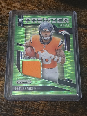 #ad 2024 Panini Prizm Premier Jerseys Troy Franklin #PJ TFN Neon Green Pulsar Prizm $19.95