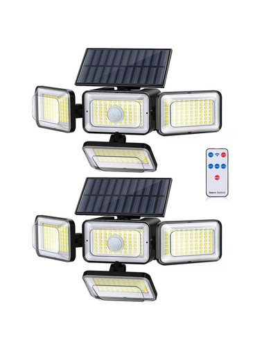 Mokot Solar Powered Waterproof Motion Sensor Lights 2800LM-2 Pcs-Remote Control - 第 1/9 張圖片