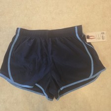 Member's Mark Women's Mesh Lined Running Shorts Drawstring Navy Blue M B-0070