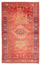 4'5" x 7'3" Traditional Vintage Hand Knotted Oriental Carpet Wool Area Rug