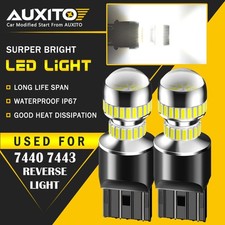 2x Auxito 7443 7440 Led Back Up Reverse Light Bulbs 6000k Super White 54h Ea 2x Auxito 7443 7440 Led Back Up Reverse Light Bulbs 6000k Super White 54h Ea