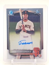 JOSUAR GONZALEZ 2025 BOWMAN CHROME BASEBALL 1ST AUTO #CPA-JD GIANTS Q7006