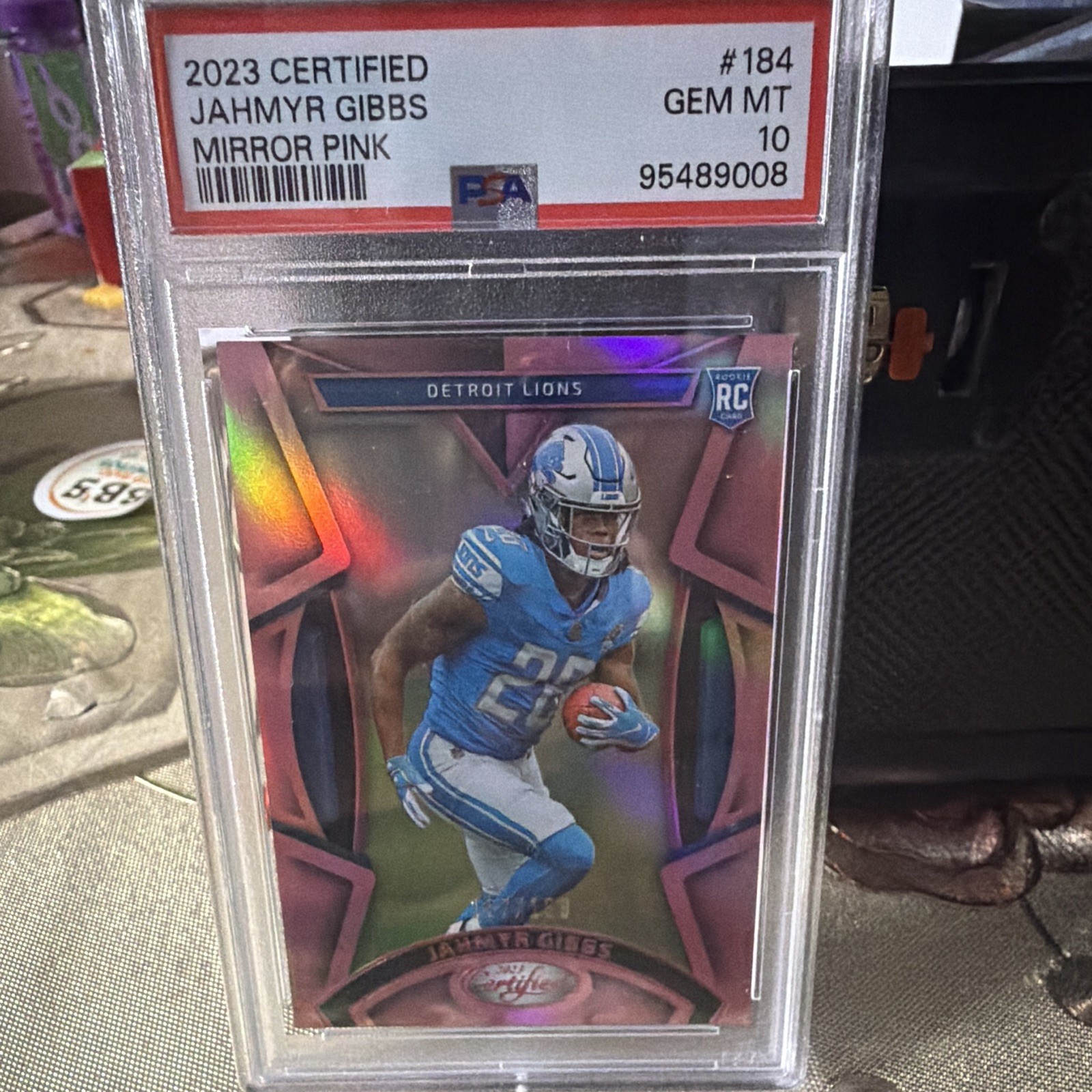 Jahmyr Gibbs Panini Certified #184 Mirror Pink