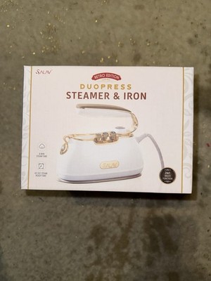SALAV IS-900 Retro Edition Duopress Steamer and Iron White Gold BRAND NEW