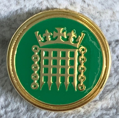 House of Commons Portcullis Anstecknadel Abzeichen - grün