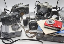 Lot Of 6 Cams - Canon AE-1 Program Kodak EasyShare Z740 Pentax ZX-10 More READ  