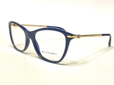 Women's Bvlgari Eyeglasses Frames BV4147 5388 Dark Blue Cat's Eye 54/17 140 NEW