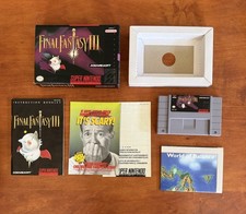 Final Fantasy III 3 (Super Nintendo SNES) Excellent Cond CIB Complete w/ Map