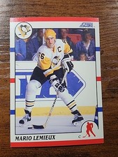 1990-91 Score American Mario Lemieux #2 Pittsburgh Penguins.  N180