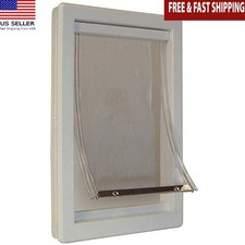 Extra Large Pet Door W/ Telescoping Frame Dogs Cats Easy Install Thermoplastic