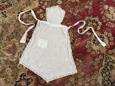 Antique Edwardian House Maid Bib Apron Pin On What Batiste