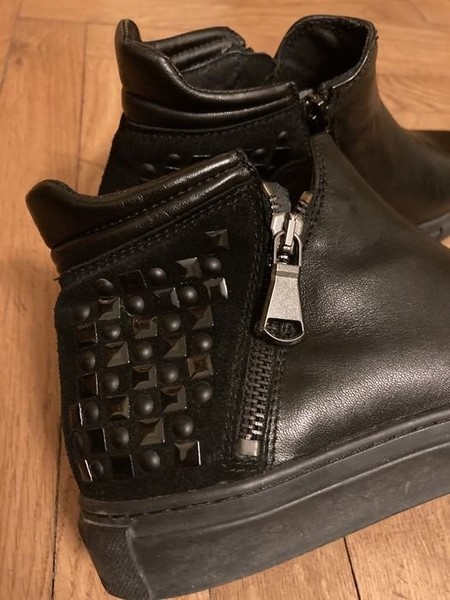 Women Tosca Blu Boots Black Leather 37