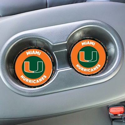 #ad #ad Miami Hurricanes Car Coasters Neoprene Rubber Coasters Car Cup Decor $13.99