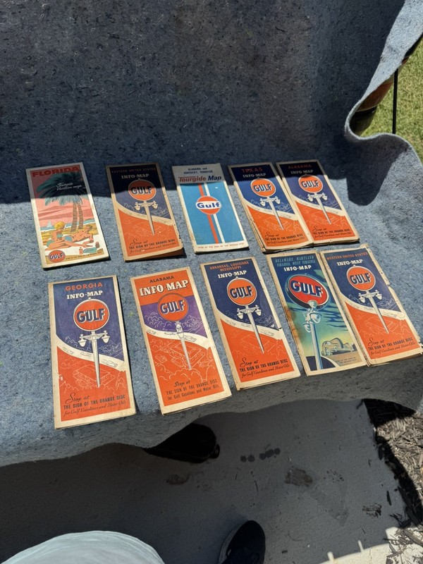 Vintage Gas Station Road Maps, 1960s, Lot Of 80 Maps
