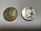 1967 and 1968 Kennedy Half Dollar Set of 2 - Heavy Wear – 40% Silver Content