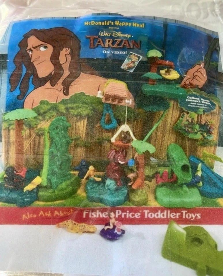 McDonalds Happy Meal игрушка набор - 2000 Disneys TarzanComplete комплект/8 запечатанный новый нераспакованный - Изображение 2 из 4