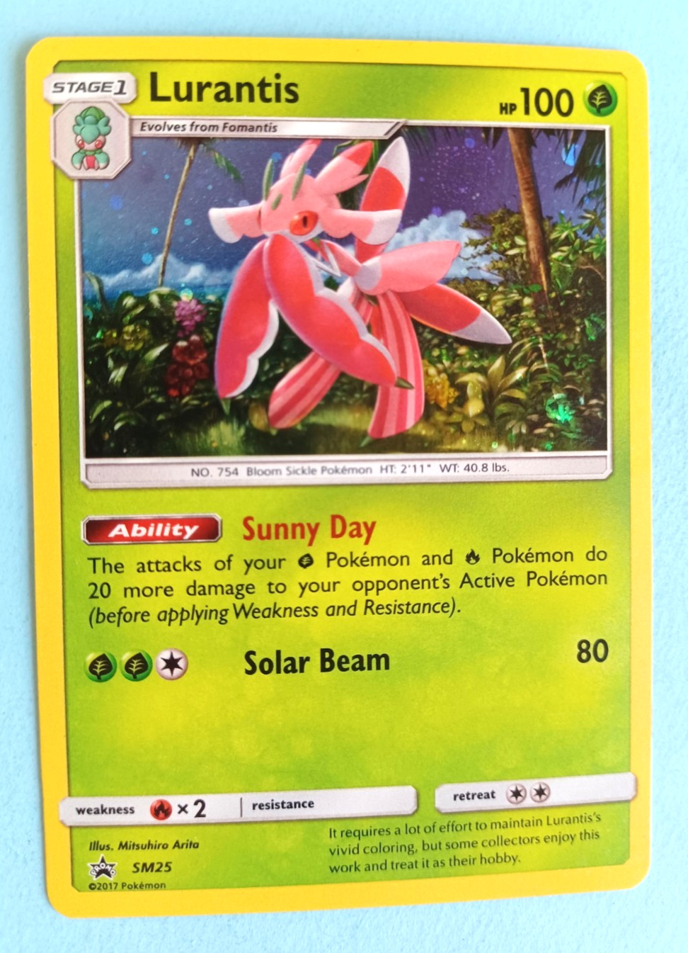 POKEMON SUN & MOON LURANTIS #SM25 BLACK STAR PROMO HOLO VERY LIGHT PLAY