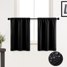 Bathroom Curtains Window Short,Small Waterproof Blackout Cafe Curtain 36 Inch Le