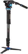 Benro A48FD Classic Aluminum Monopod with Flip Locks 3-Leg Base and S6PRO Video