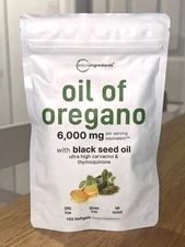 Oil of Oregano with Black Seed Oil, 150 Softgels