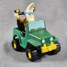 Vintage 1988 McDonald's Mac Tonight Moon Man in Green Jeep Retro Happy Meal Toy
