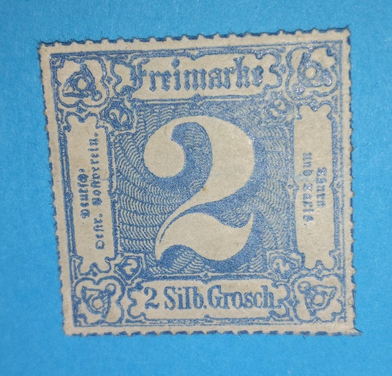 + 1866 Thurn and Taxis German States #31 A1 2sgr Rouletted in Colored Lines Mint