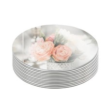 12 Pcs Acrylic Round Mirrors for Centerpieces, 12 Inch Circle Mirror Trays fo...