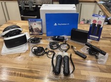 Sony VR1 Virtual Reality Headset Bundle With Box, Motion Controllers, Wires,