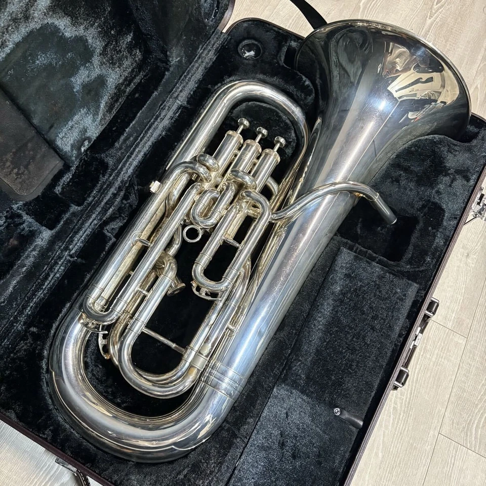 YAMAHA YEP-642S NEO Bb/F Euphonium Silver Plated 4-Valve Compensating System - Image 3 of 4