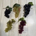 Lot of 5 Vintage Rubber Grape Clusters Artificial Decorative Fruit