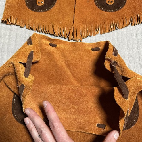 John R Craighead Co Conjunto Vaquero Occidental Niños Gamuza Real Sherif Chaleco + Falda Talla M - Imagen 9 de 13