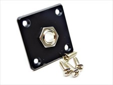 Black Square Output Jack Plate PlasticFits Epiphone Les Paul
