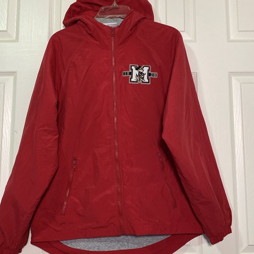 Disneyland Resort Hoodie jacket Mens small Red 1928 Minnie Mouse Lined Full Zip - Picture 1 of 10