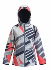 Burton Youth Size XL 14-16 Geometric Zip Up Ski Crown Fleece Hoodie Jacket