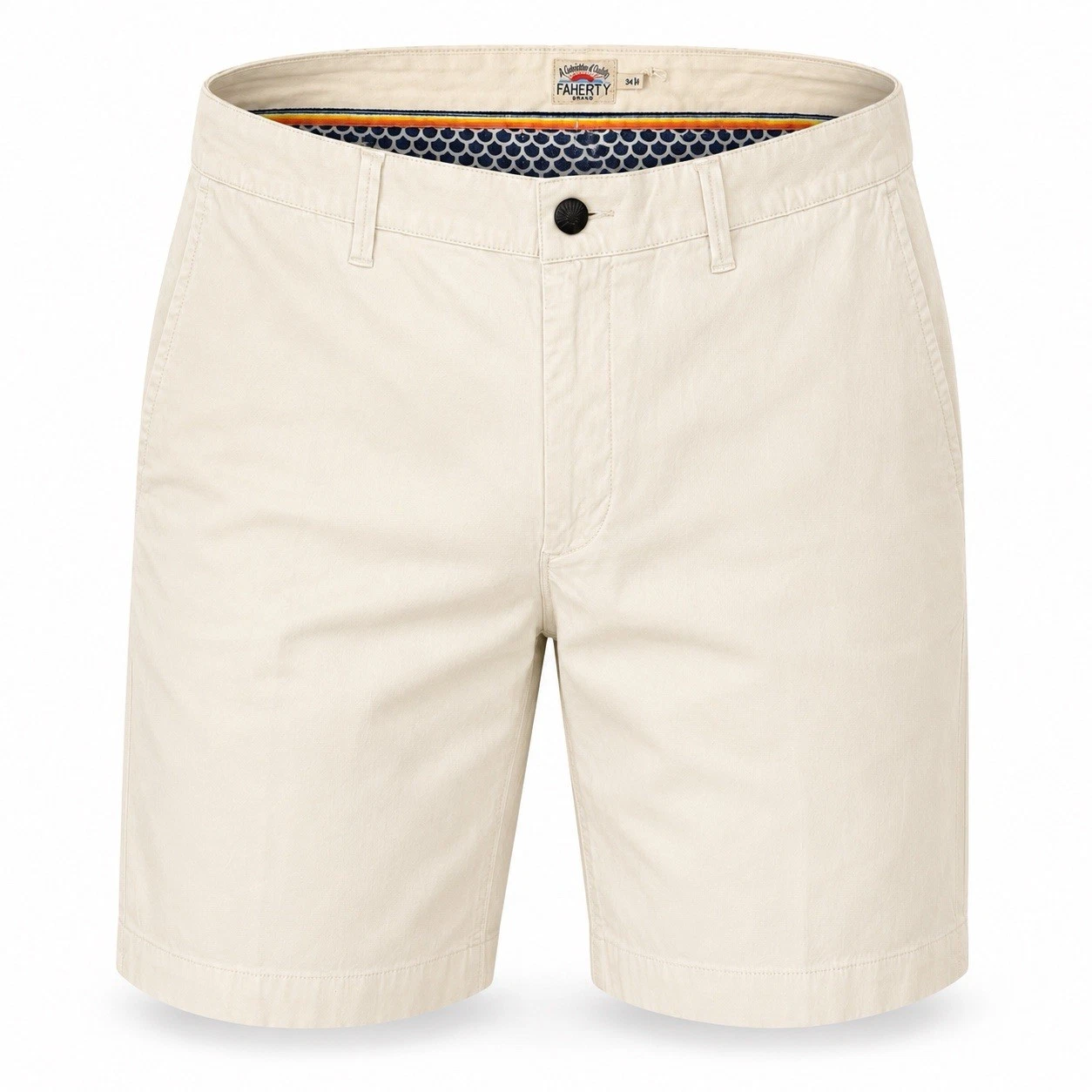 NWT Faherty Island Life Shorts Mens 34 Pumice Organic Cotton Tencel Chino 8 In