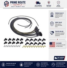 Universal Spark Plug Wire Set 8mm Silicone 135 Degree Plug Ends Snap Lock