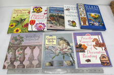  8 Craft Books - Glass Painting, Pen/Ink Watercolor, Stencil, Flowers, Birds
